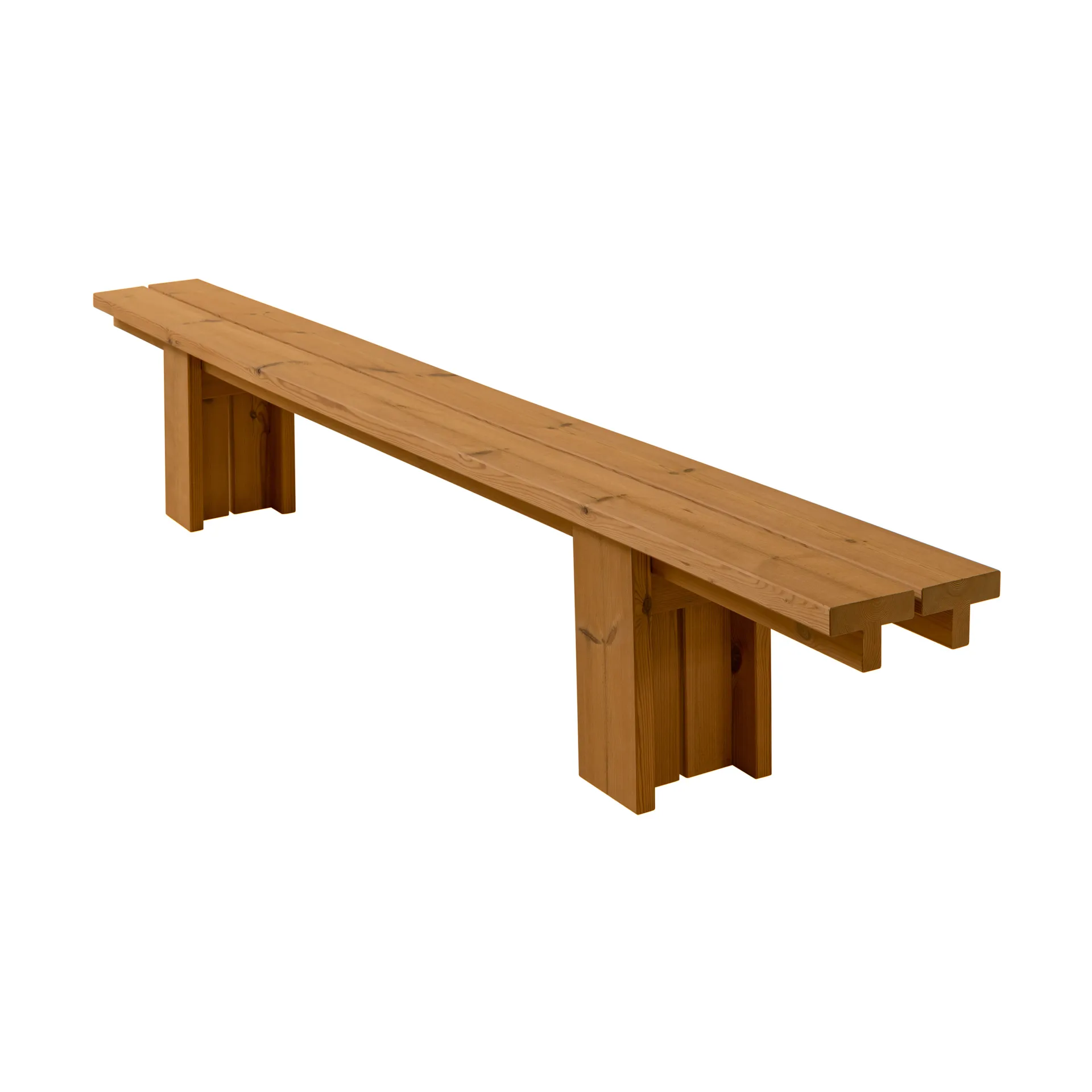 013 Osa Outdoor Bench panca, Pino termotrattato, 333×37×49 cm Vaarnii