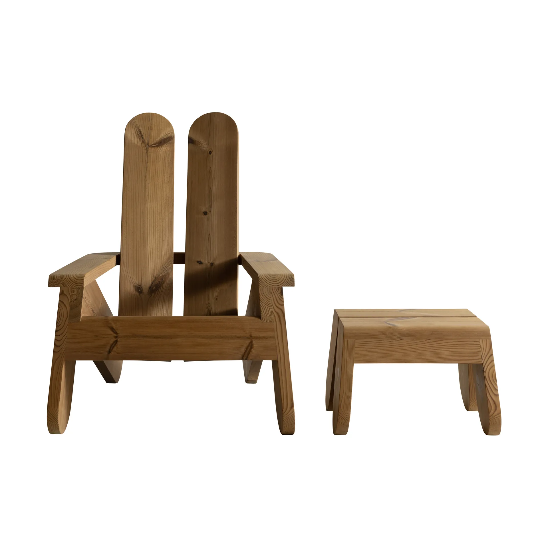 015 Peace Outdoor Foot Stool poggiapiedi, Pino termotrattato Vaarnii