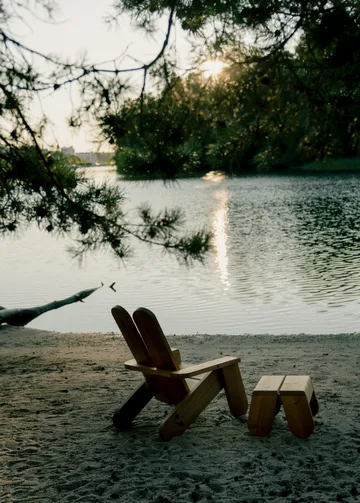 015 Peace Outdoor Lounge Chair poltrona lounge - Pino termotrattato - Vaarnii