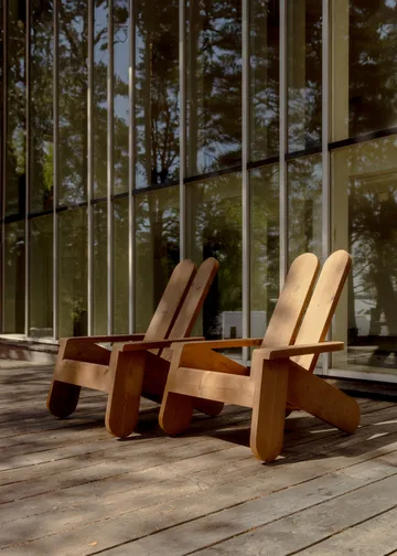 015 Peace Outdoor Lounge Chair poltrona lounge - Pino termotrattato - Vaarnii