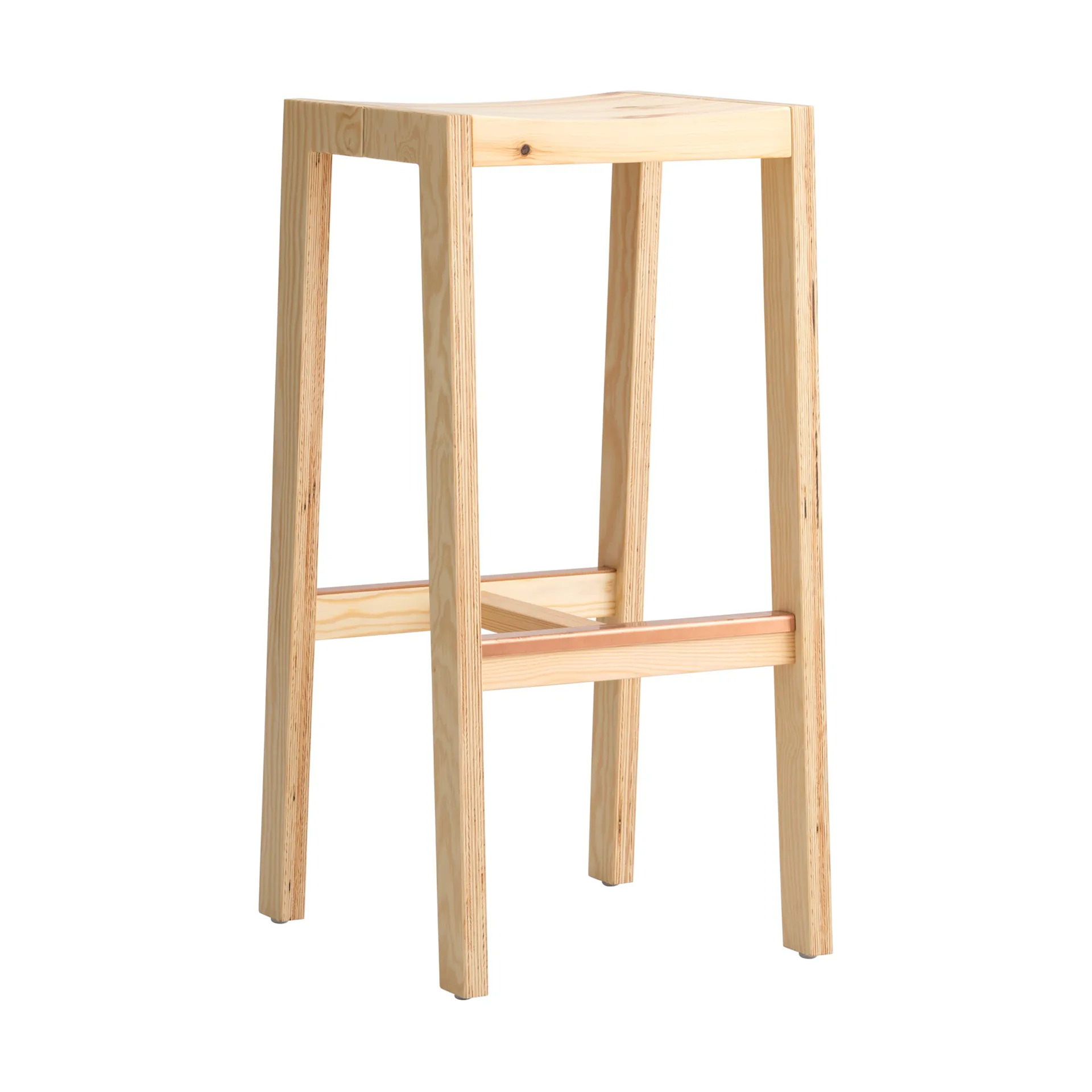 016 Maasto Bar Stool sgabello bar, Pino oliato opaco, 75 cm Vaarnii