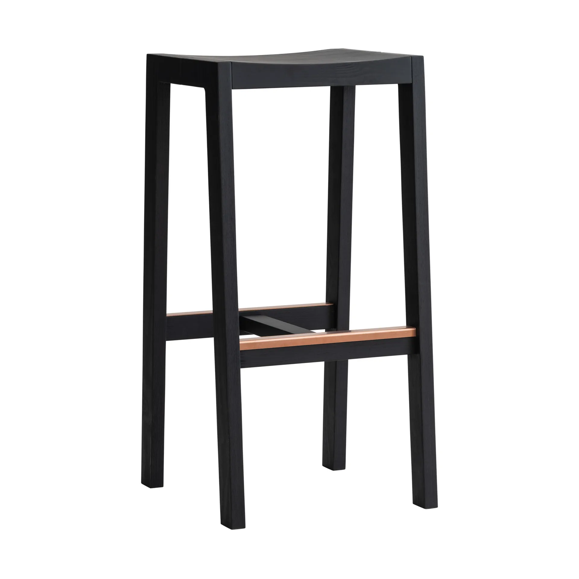 016 Maasto Bar Stool sgabello bar, Pino tinto nero, 75 cm Vaarnii
