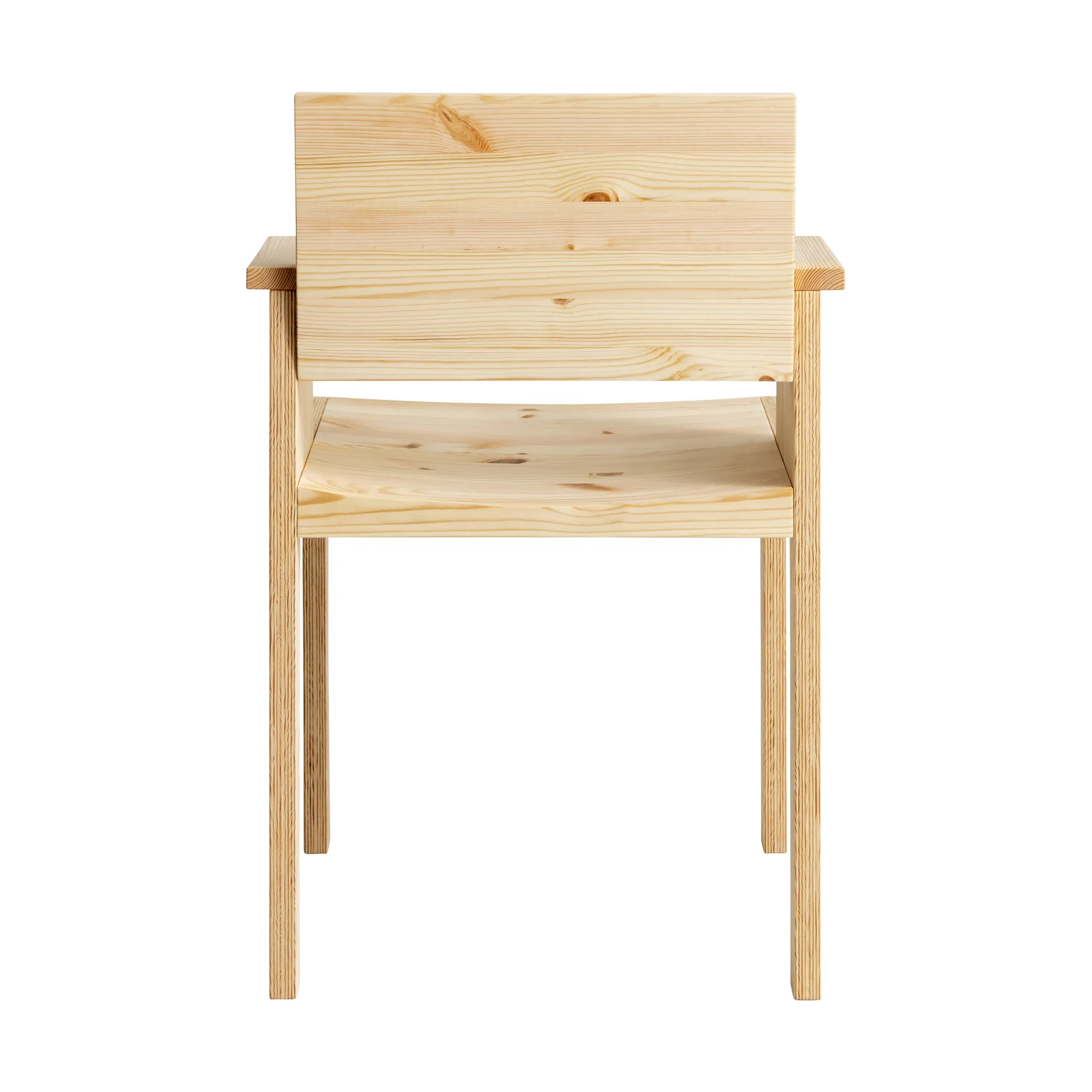 016 Maasto Dining Armchair sedia con braccioli, Pino oliato cerato opaco Vaarnii