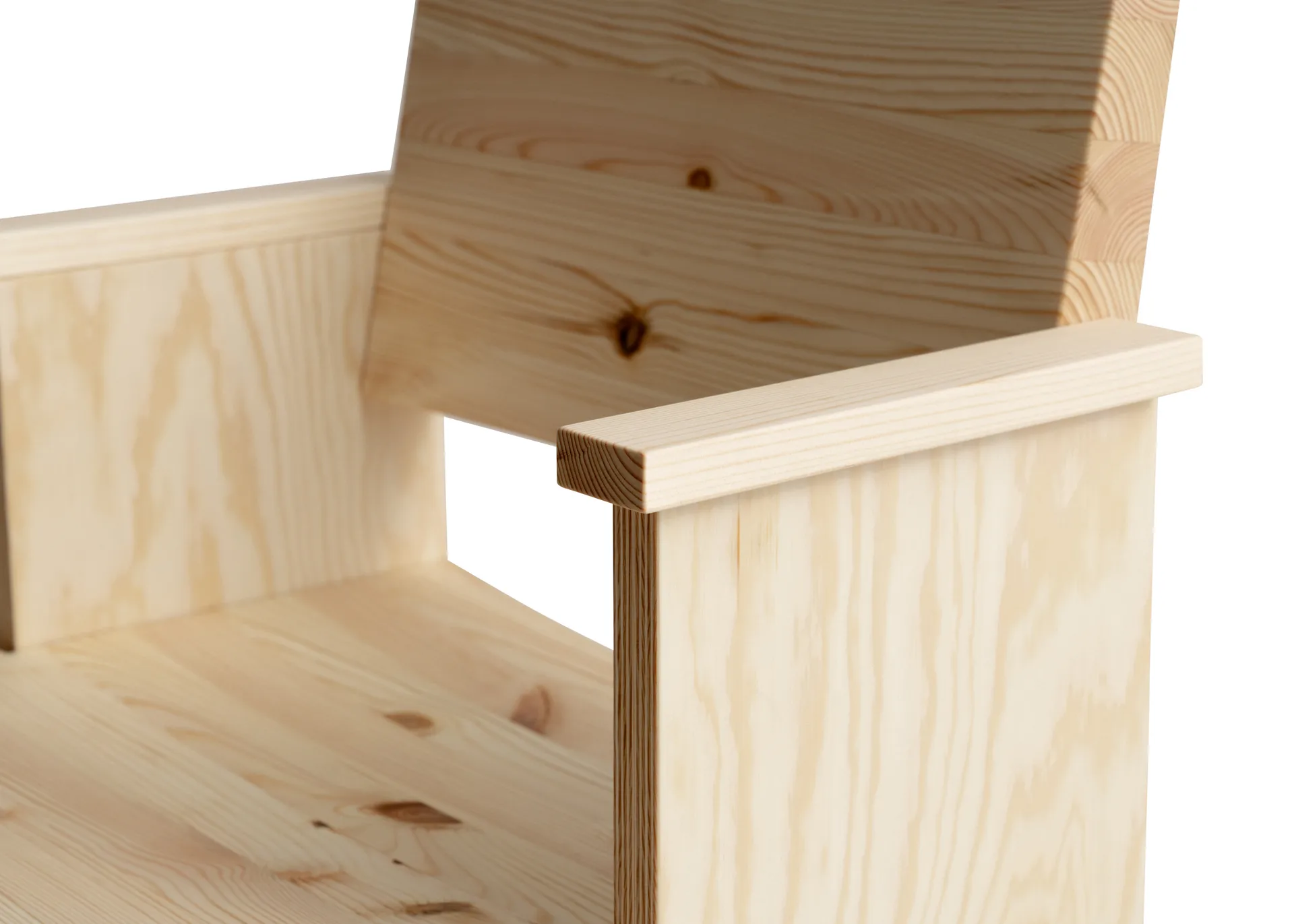 016 Maasto Dining Armchair sedia con braccioli, Pino oliato cerato opaco Vaarnii