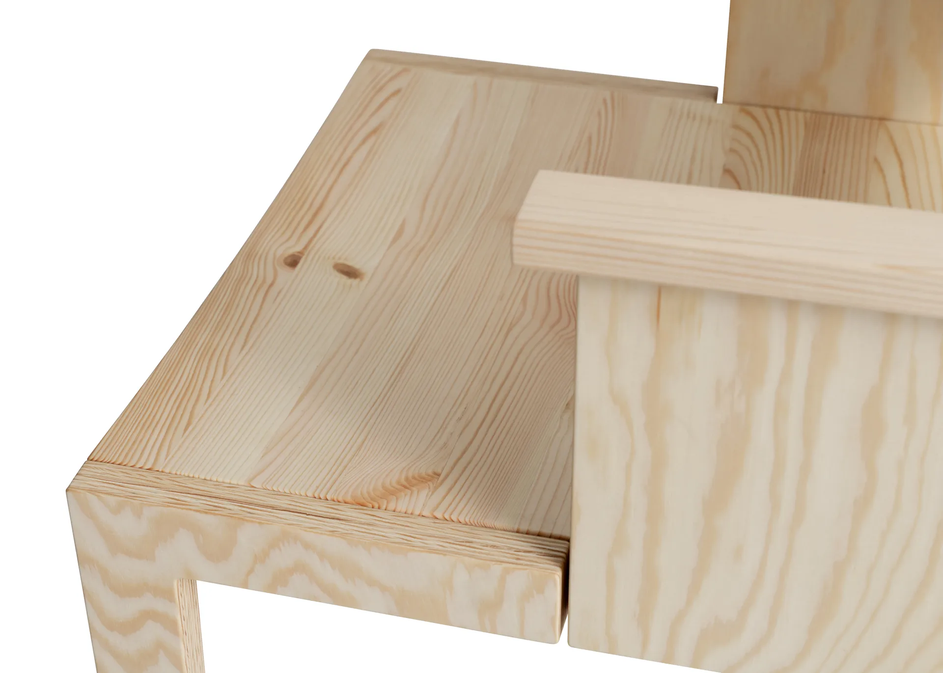 016 Maasto Dining Armchair sedia con braccioli, Pino oliato cerato opaco Vaarnii