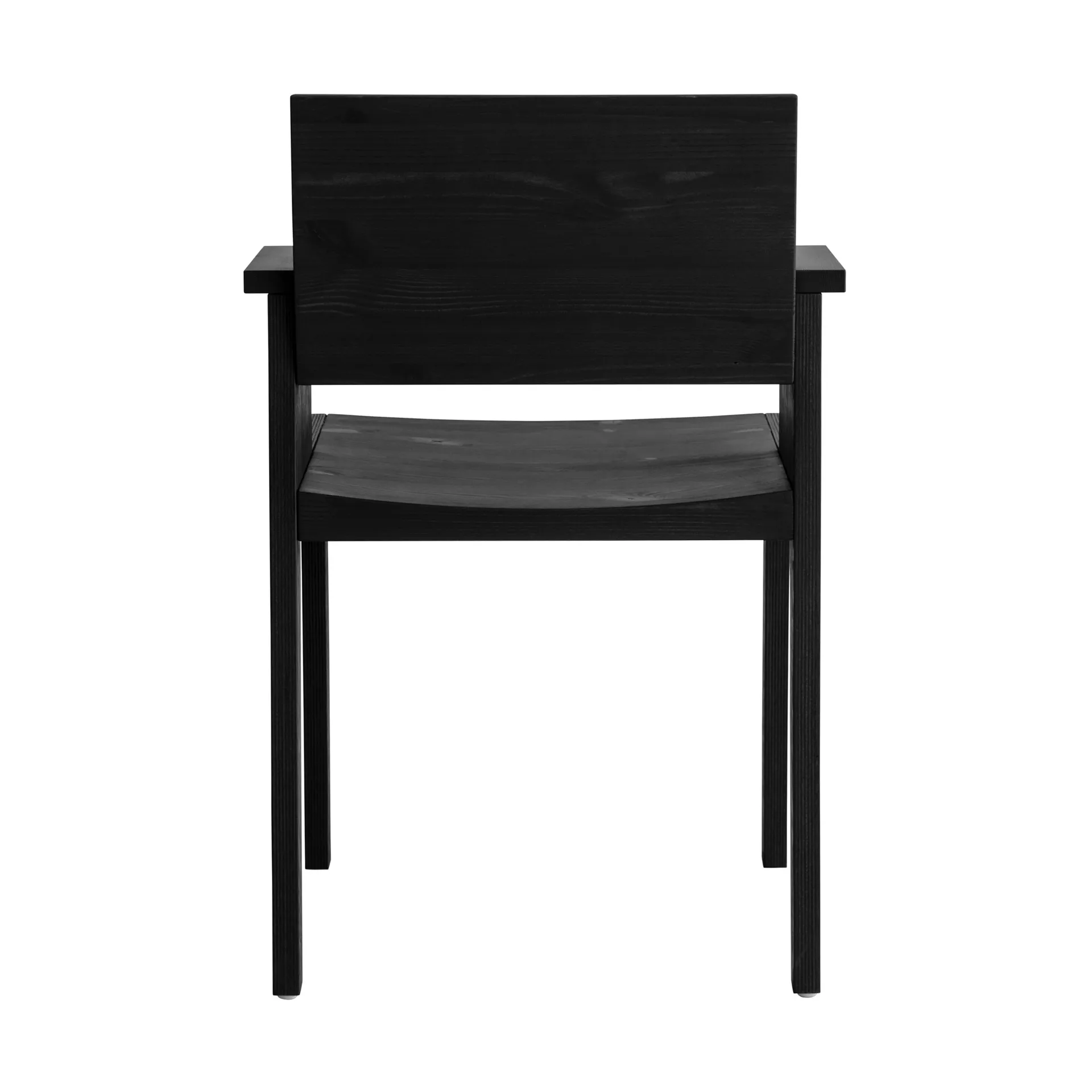 016 Maasto Dining Armchair sedia con braccioli, Pino tinto nero Vaarnii