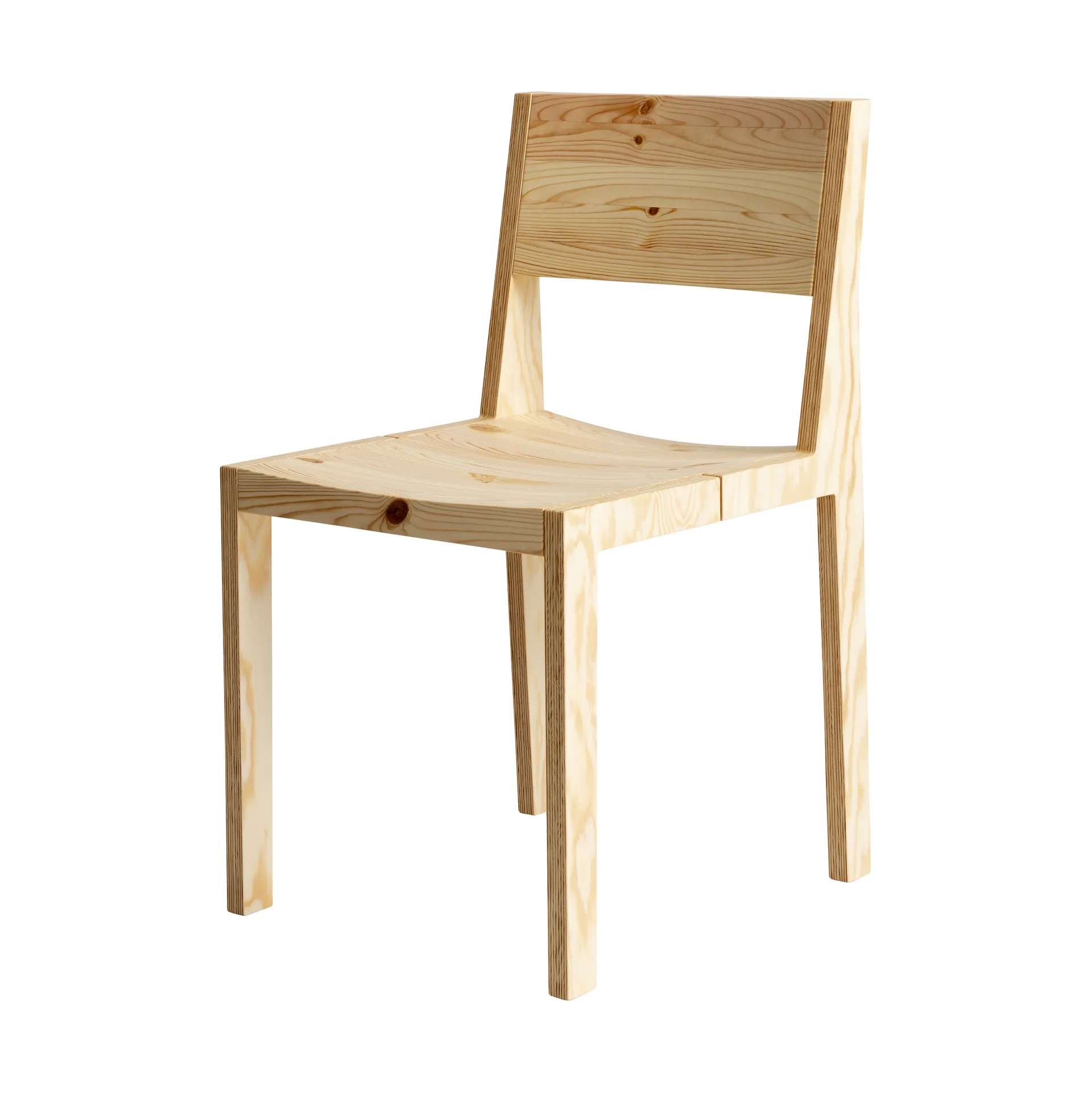 016 Maasto Dining Chair sedia, Pino oliato cerato opaco Vaarnii