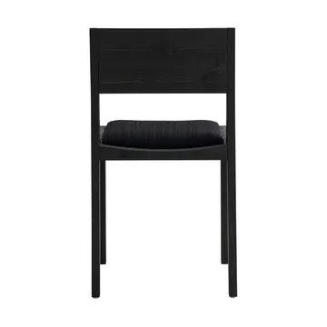 016 Maasto Dining Chair sedia - Pino tinto nero, frontale rivestito in nero - Vaarnii