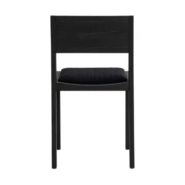 016 Maasto Dining Chair sedia - Pino tinto nero, seduta rivestita nera - Vaarnii