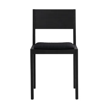 016 Maasto Dining Chair sedia - Pino tinto nero, seduta rivestita nera - Vaarnii