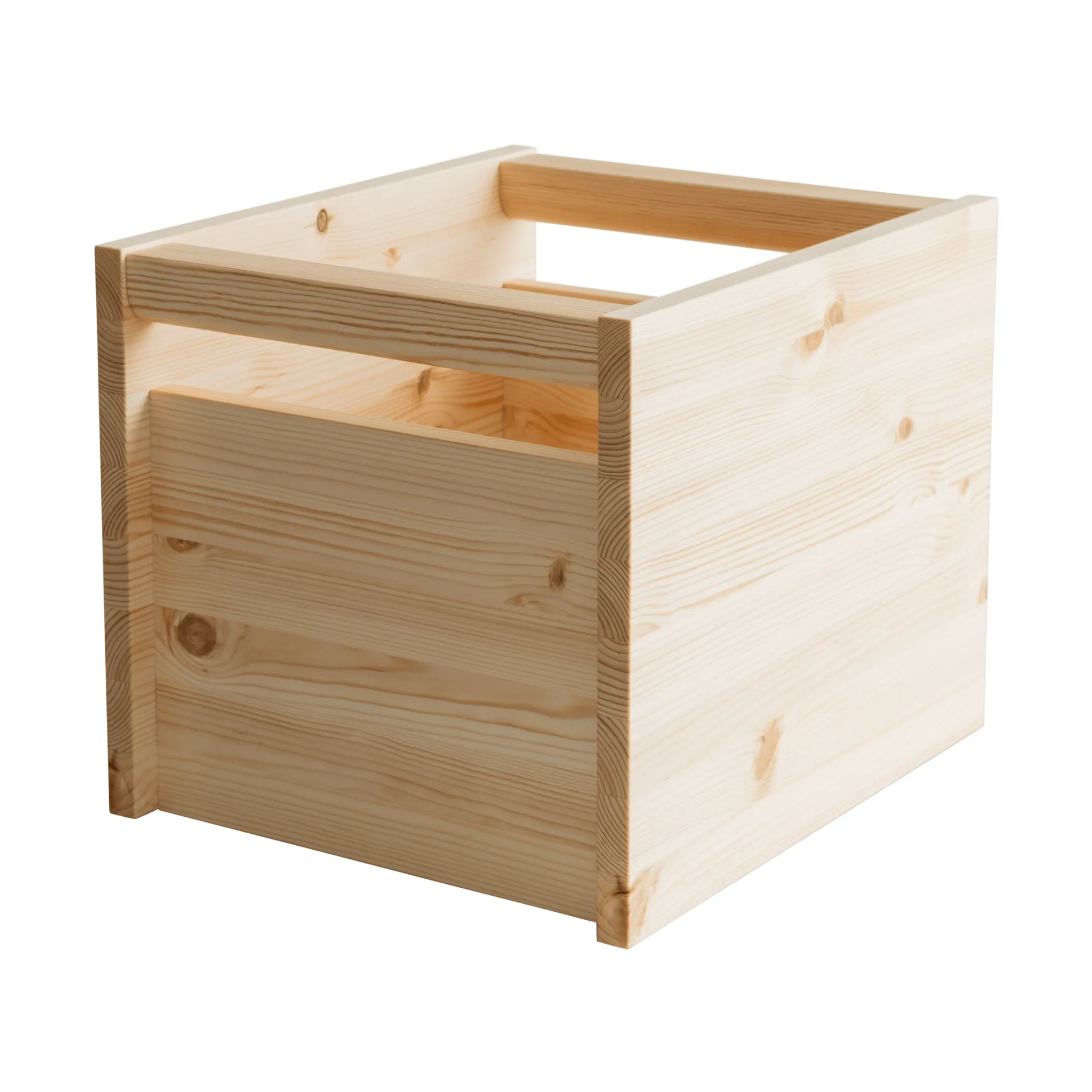020 Koppa Crate scatola portaoggetti, Pino oliato, large 38x43x36 cm Vaarnii