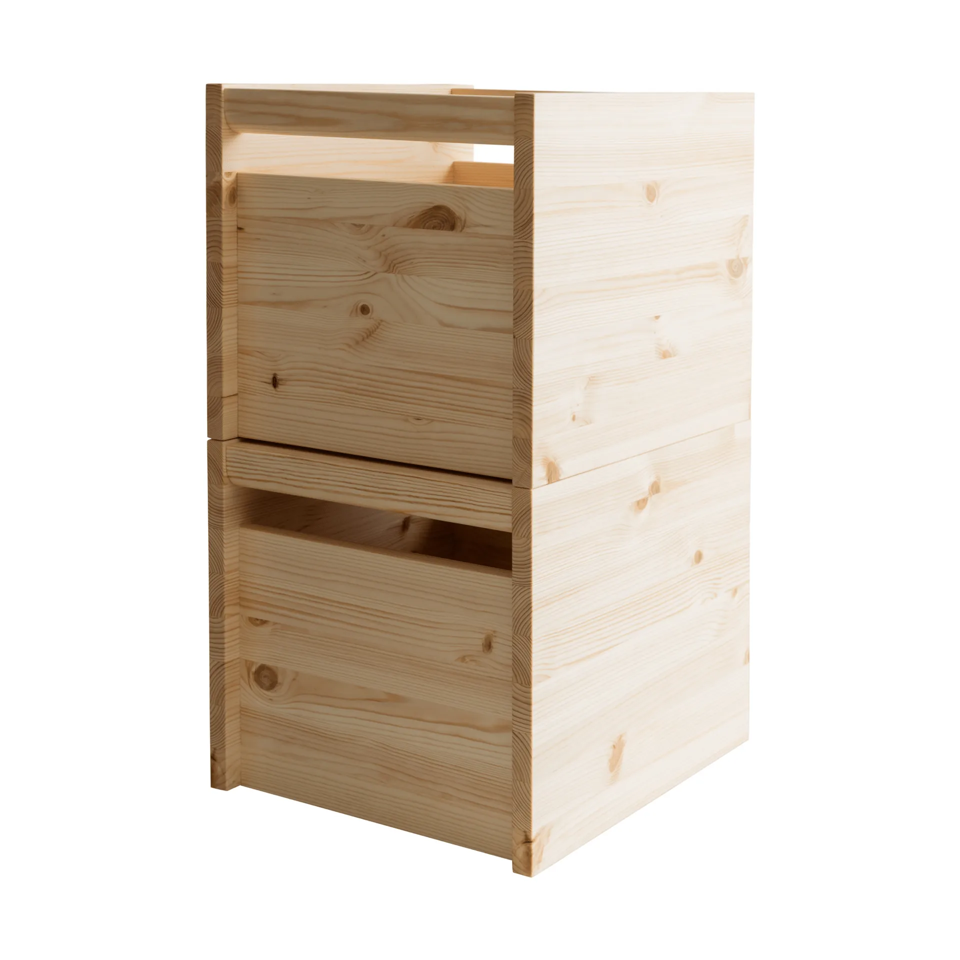 020 Koppa Crate scatola portaoggetti, Pino oliato, large 38x43x36 cm Vaarnii