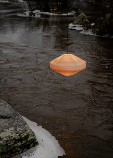 1001 Hans Pendant lampada a sospensione - Pino oliato e cerato opaco, Ø38 cm - Vaarnii