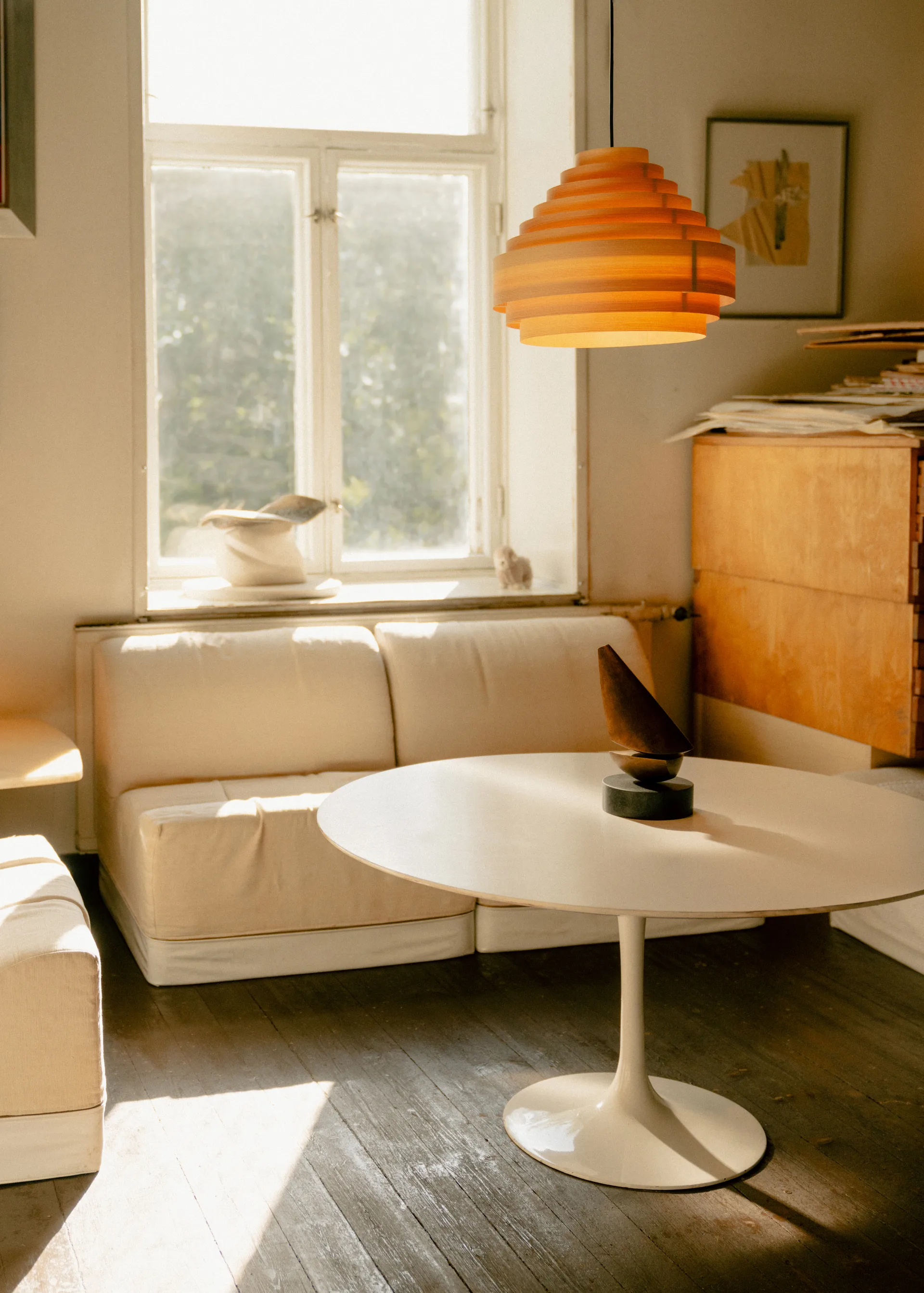 1001 Hans Pendant lampada a sospensione, Pino oliato e cerato opaco, Ø38 cm Vaarnii