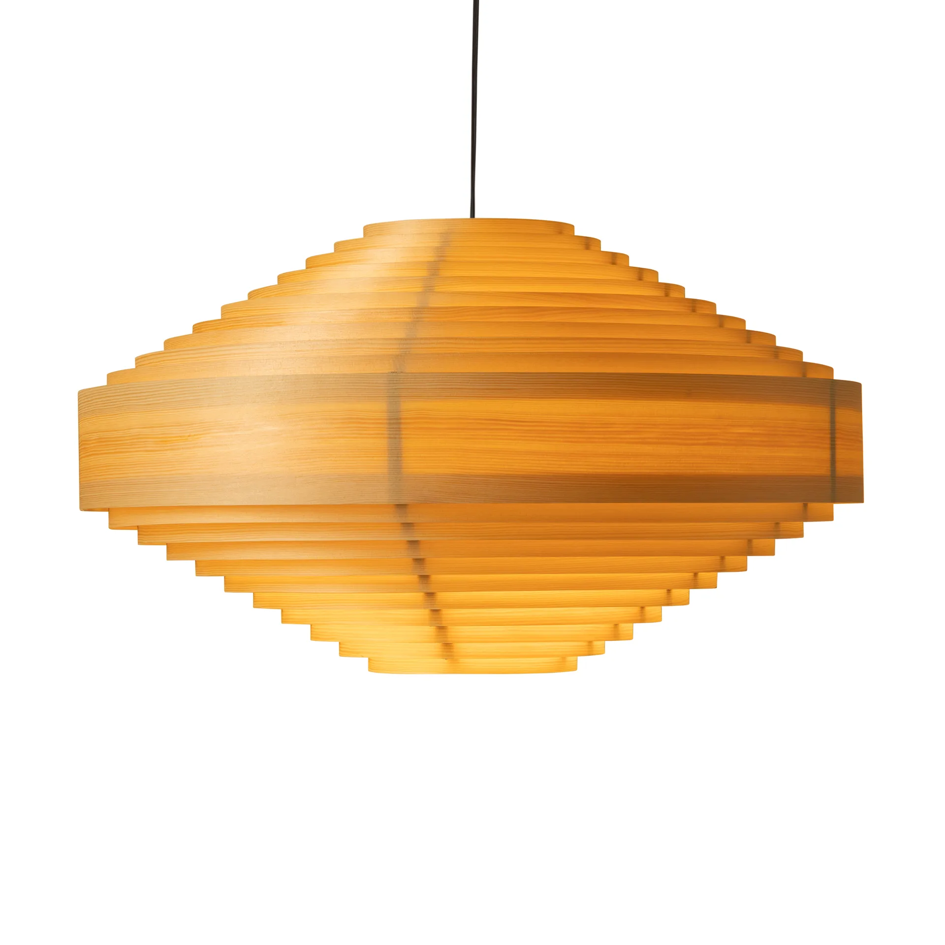 1003 Hans Pendant lampadario, Pino oliato e cerato opaco, Ø60 cm Vaarnii