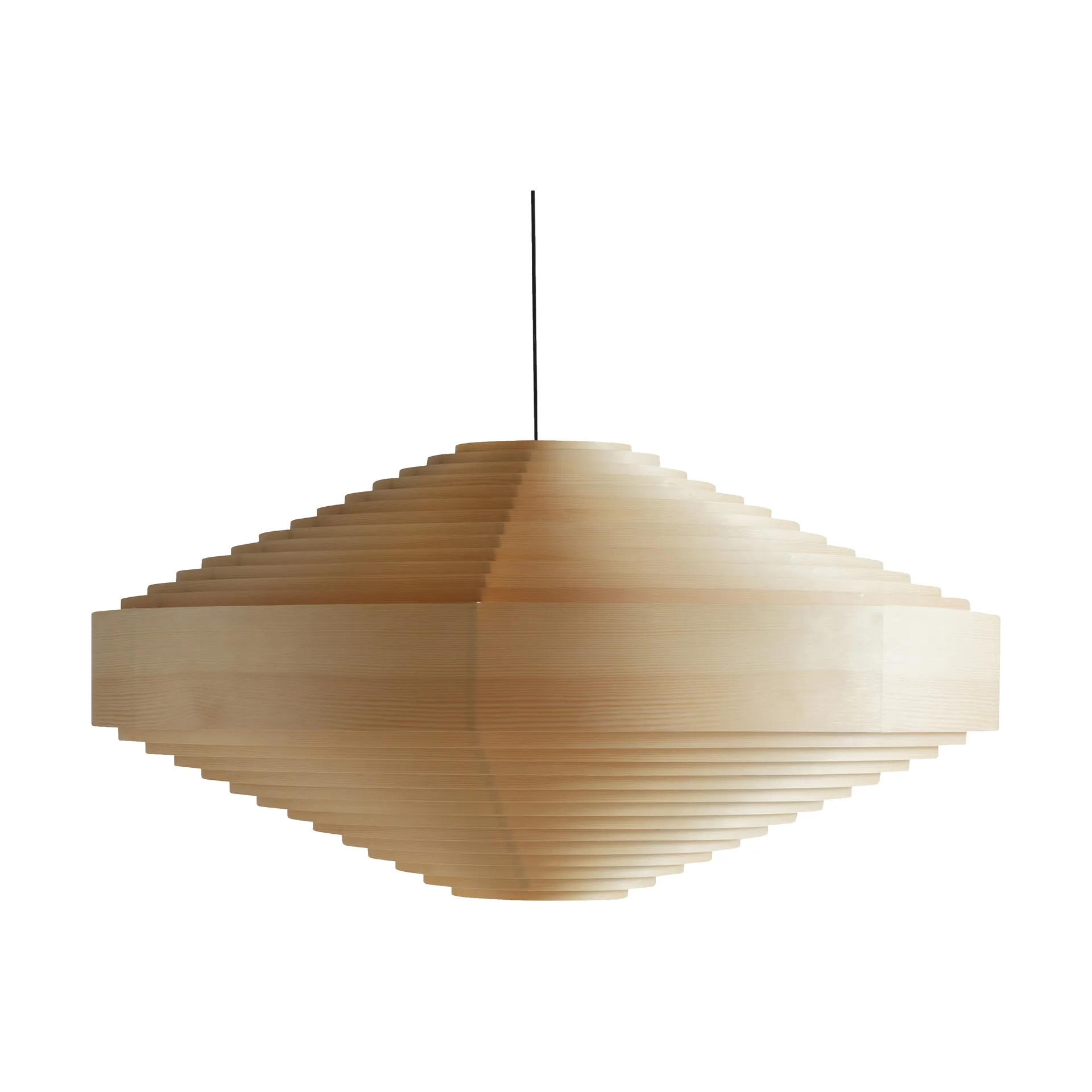 1003 Hans Pendant lampadario, Pino oliato opaco, XL Ø90 cm Vaarnii