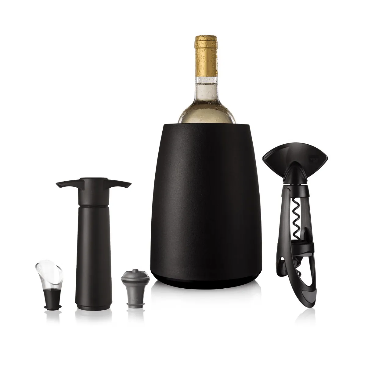 Vacuvin Elegant Plus set vino, Nero, 5 pezzi Vacuvin