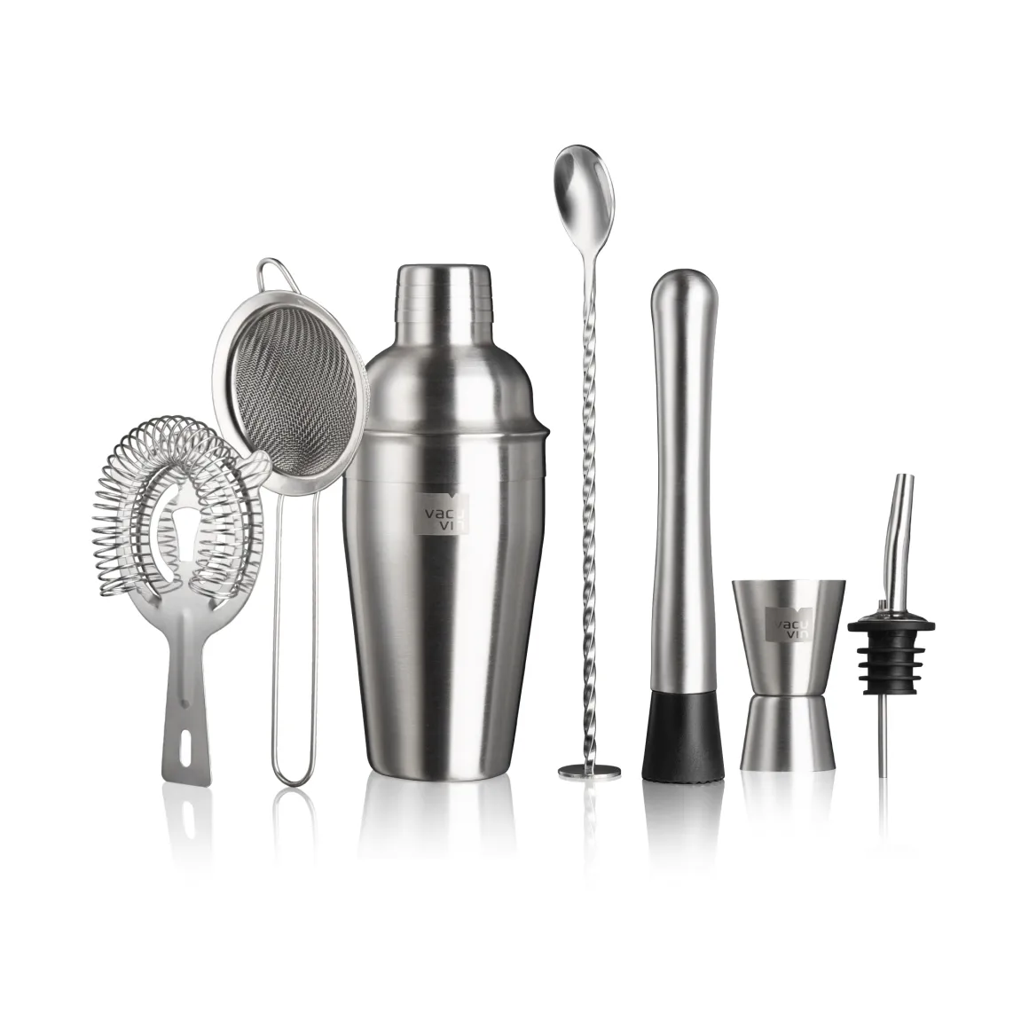 Vacuvin Lovers Bar In A Box set cocktail, Acciaio inox, 7 pezzi Vacuvin