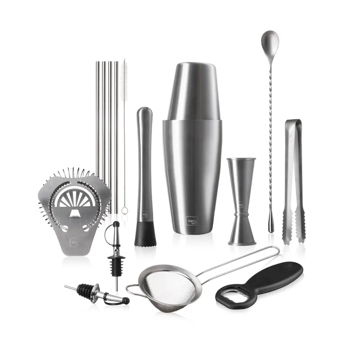 Vacuvin Mixologist Bar In a Box set cocktail - Acciaio inox, 14 pezzi - Vacuvin