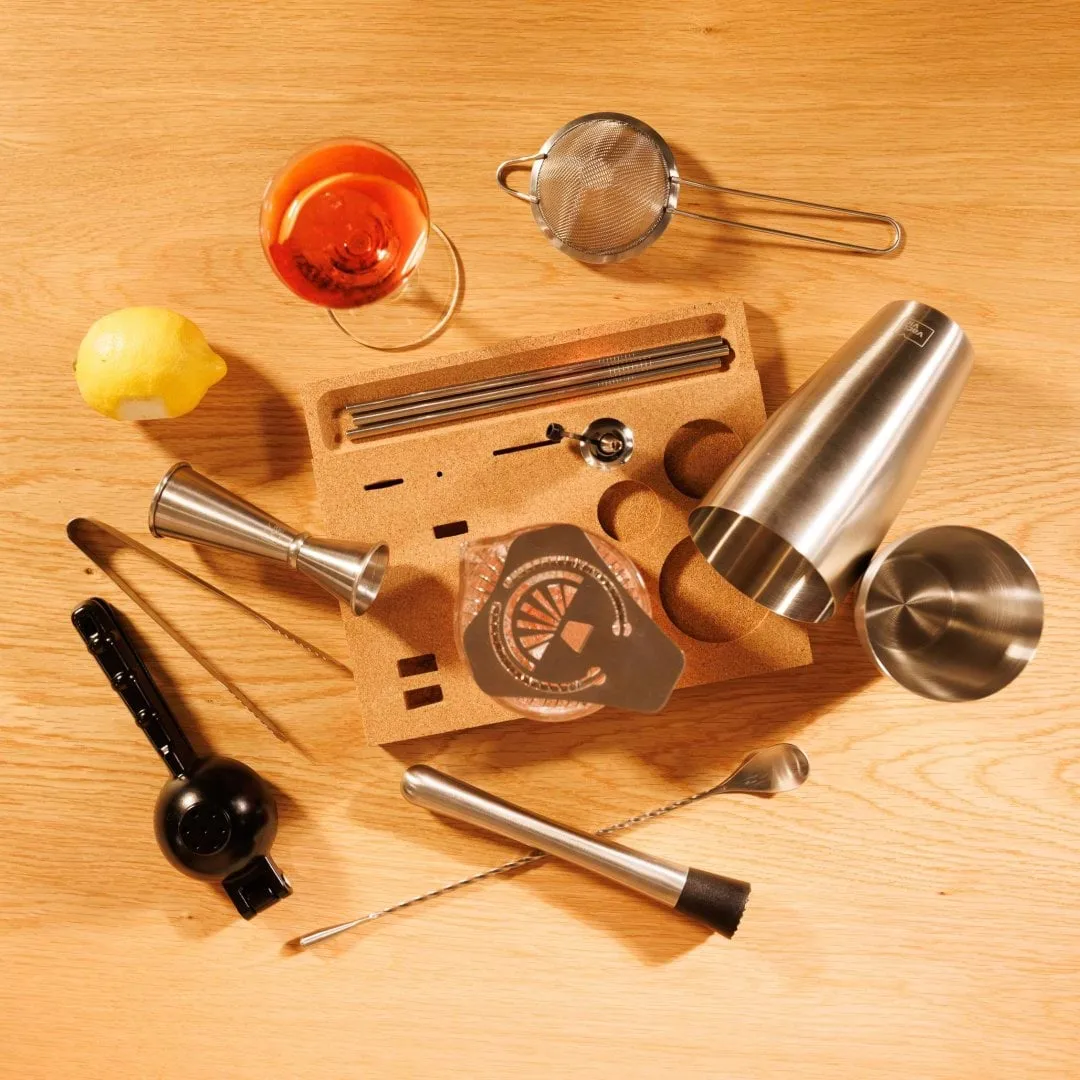 Vacuvin Mixologist Bar In a Box set cocktail, Acciaio inox, 14 pezzi Vacuvin