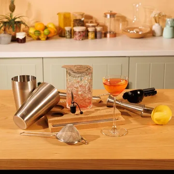 Vacuvin Mixologist Bar In a Box set cocktail - Acciaio inox, 14 pezzi - Vacuvin