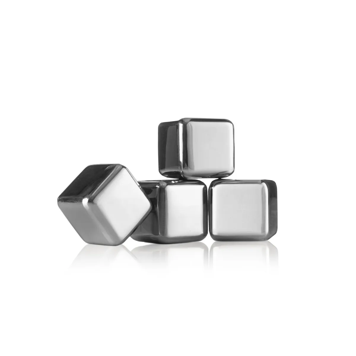 Vacuvin pietre da whisky, Acciaio inox, confezione da 4 Vacuvin