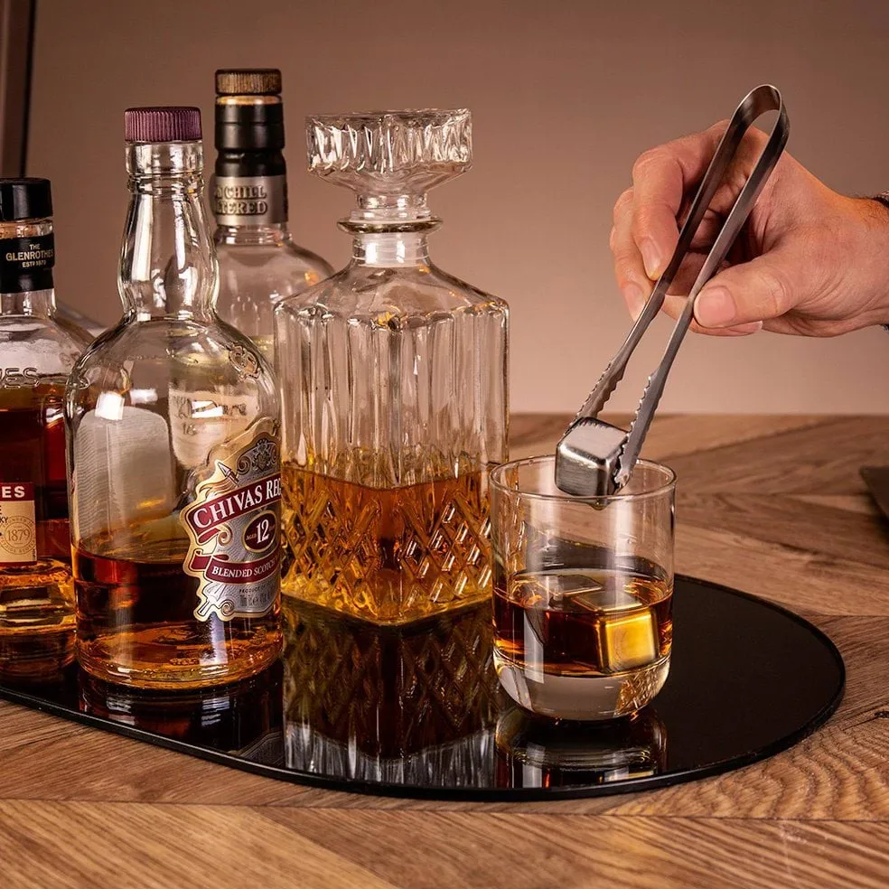 Vacuvin pietre da whisky, Acciaio inox, confezione da 4 Vacuvin