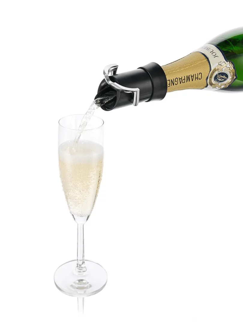 Vacuvin tappo e versatore per champagne, Nero Vacuvin