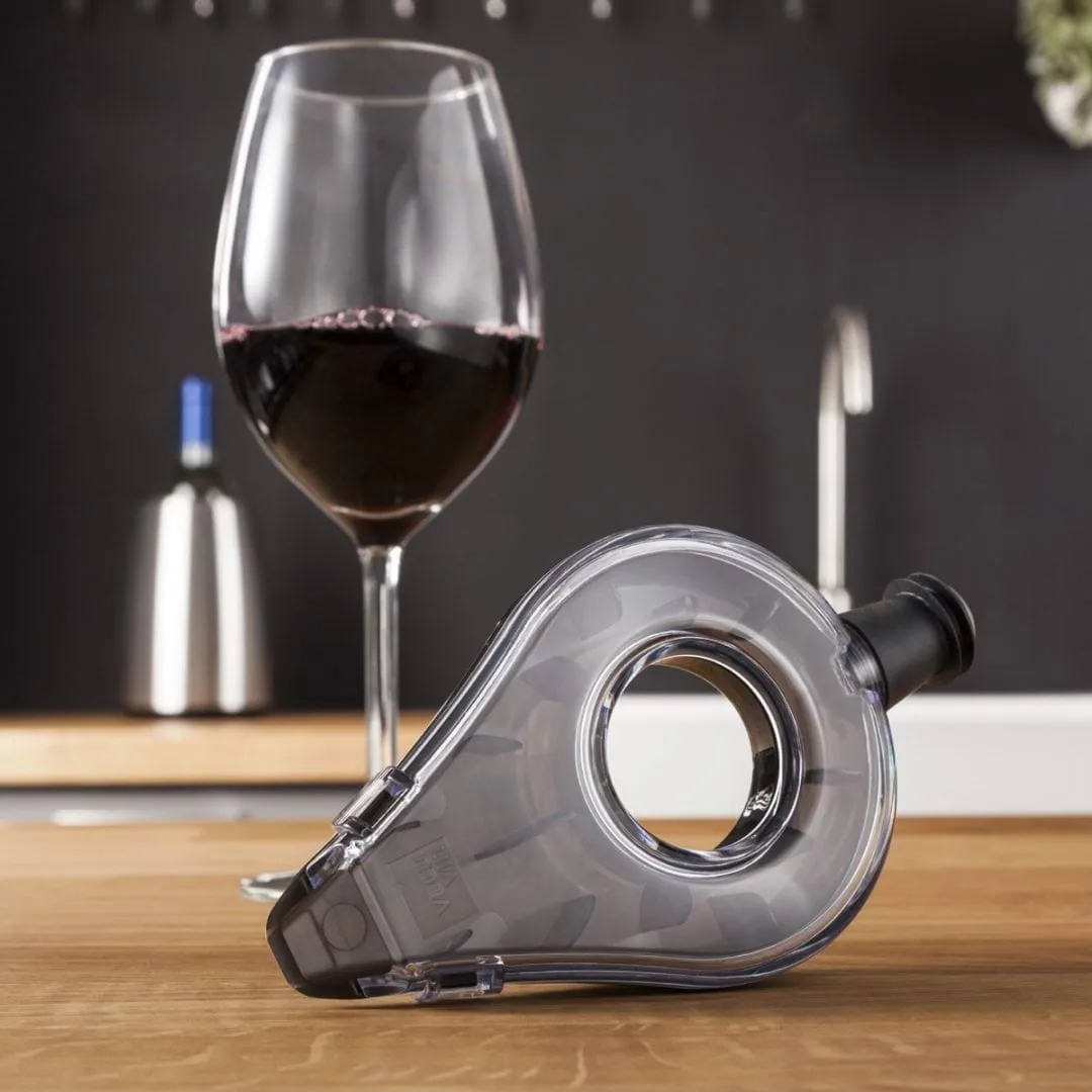 Vacuvin Wine Aerator aeratore per vino, Grigio Vacuvin