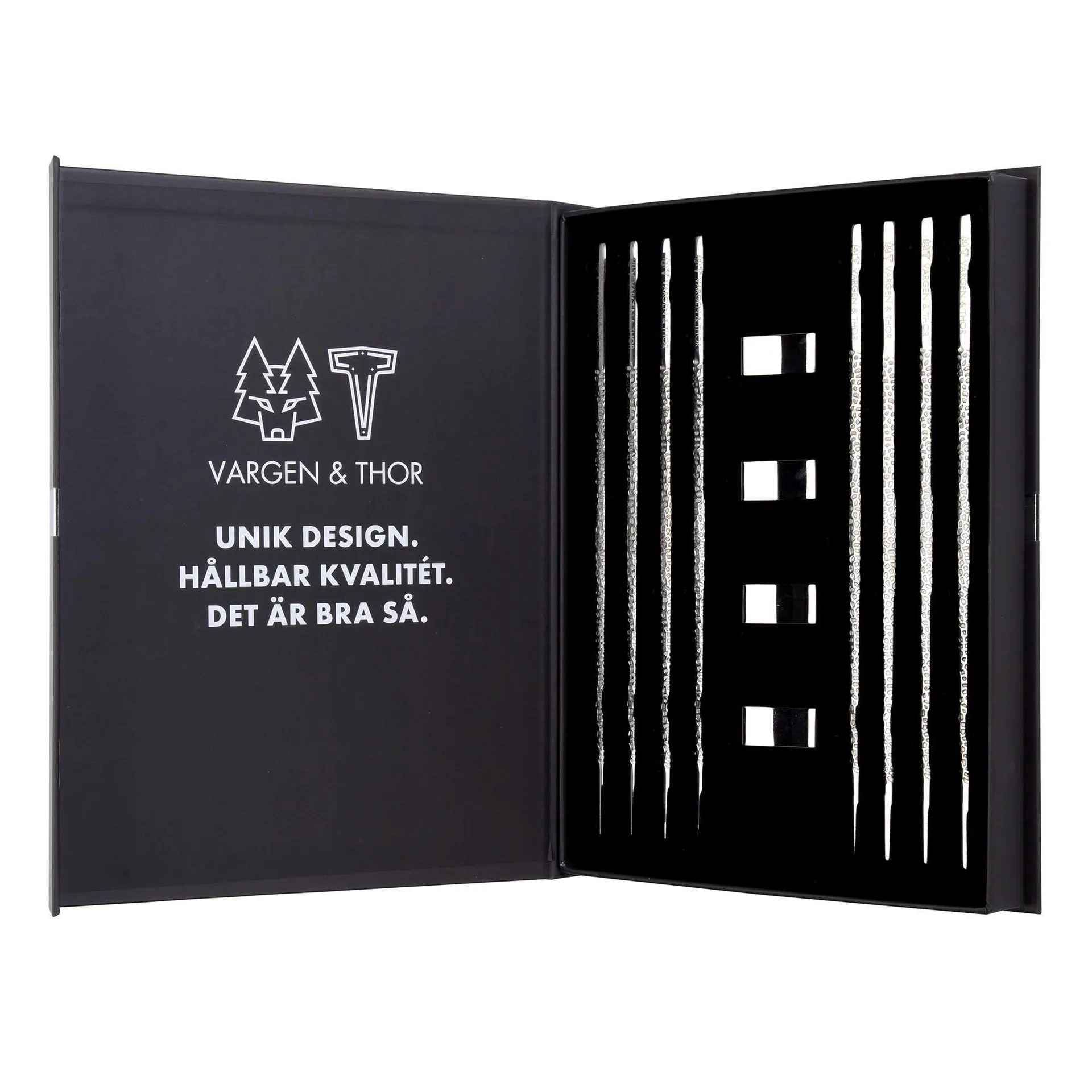 Bacchette Kito confezione da 4, Argento Vargen & Thor