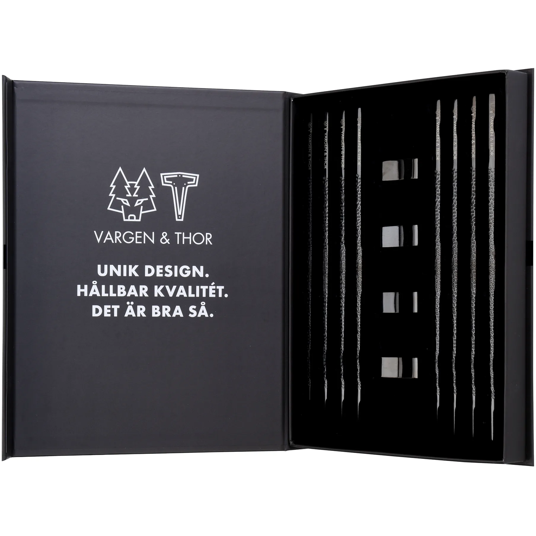 Bacchette Kito confezione da 4, Nero Vargen & Thor