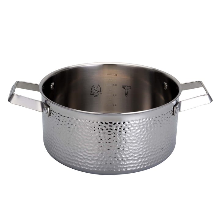Casseruola cromata martellata con coperchio Kroma, Pixel. 4 L Vargen & Thor