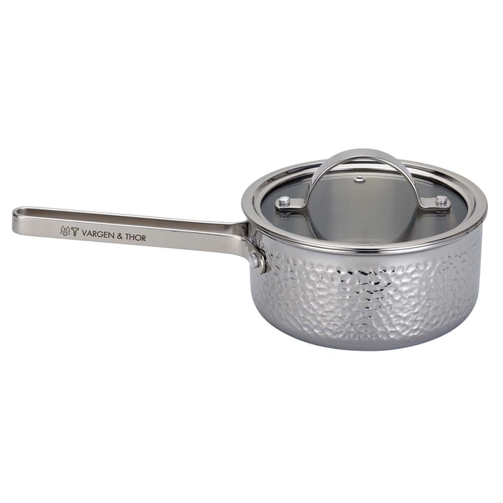 Casseruola cromata martellata con coperchio Kroma, Teddy 1,6 L Vargen & Thor