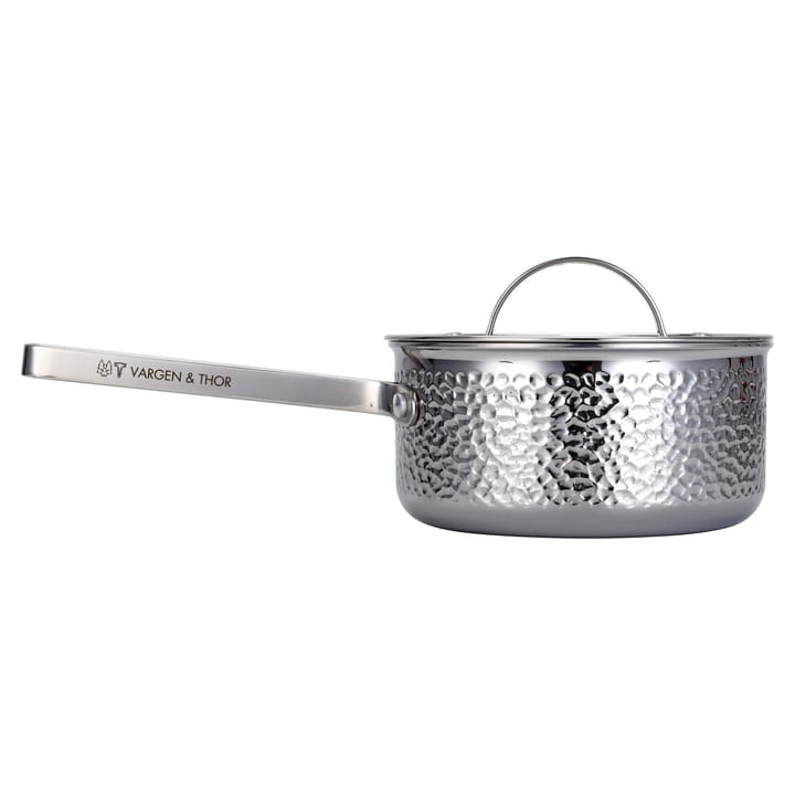 Casseruola cromata martellata con coperchio Kroma, Teddy 1,6 L Vargen & Thor