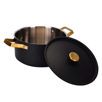 Casseruola martellata Arvet con coperchio, nera - Mio. 4 L - Vargen & Thor