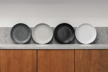 Piatto Gastro Ø 25 cm, confezione da 4 - Bianco, grigio sabbia, antracite, nero - Vargen & Thor