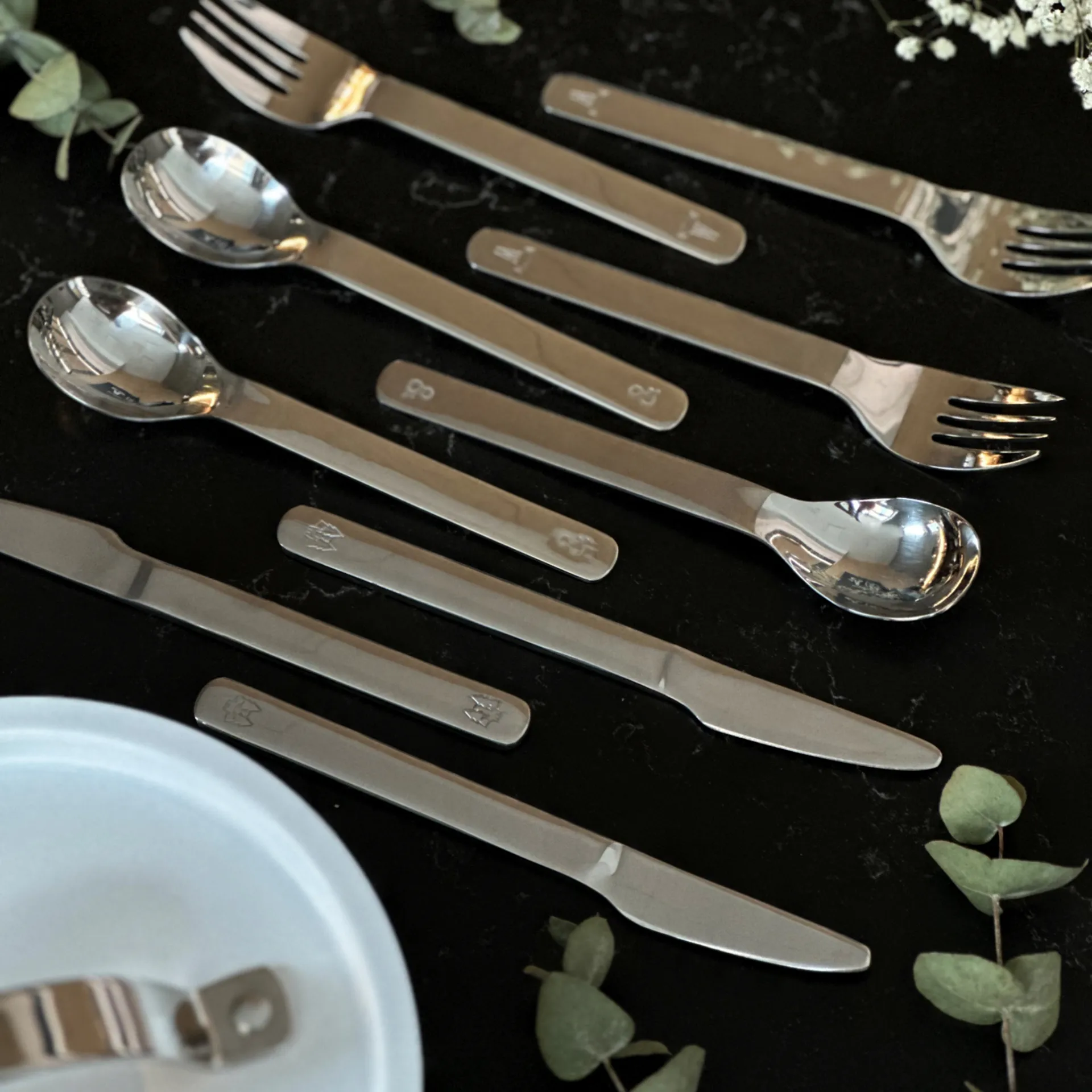 Posate per bambini Lupo, 9 pezzi, Acciaio inox Vargen & Thor