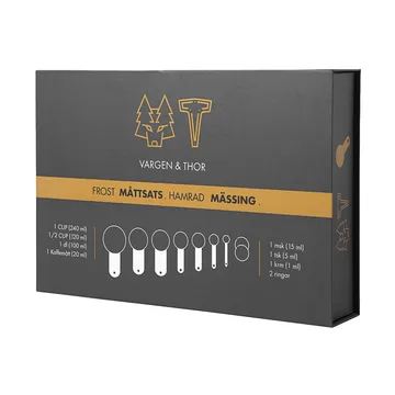 Set di misurini Frost - Ottone, 7 pezzi - Vargen & Thor