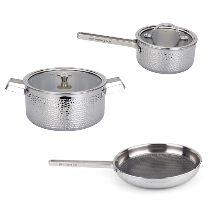 Set di pentole cromate Vargen & Thor, 3 pezzi Vargen & Thor