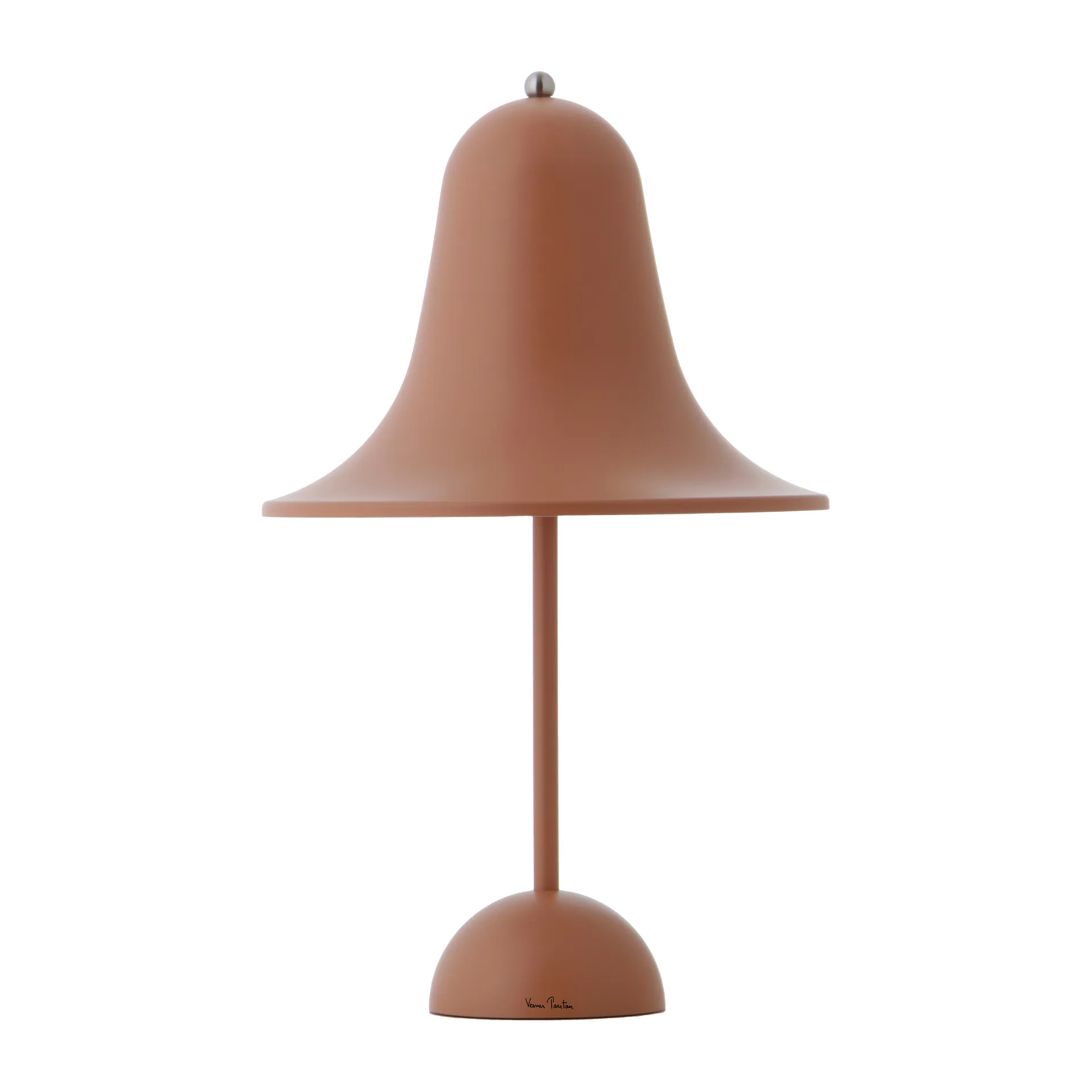 Lampada da tavolo portatile Pantop 30 cm, Matt terracotta Verpan