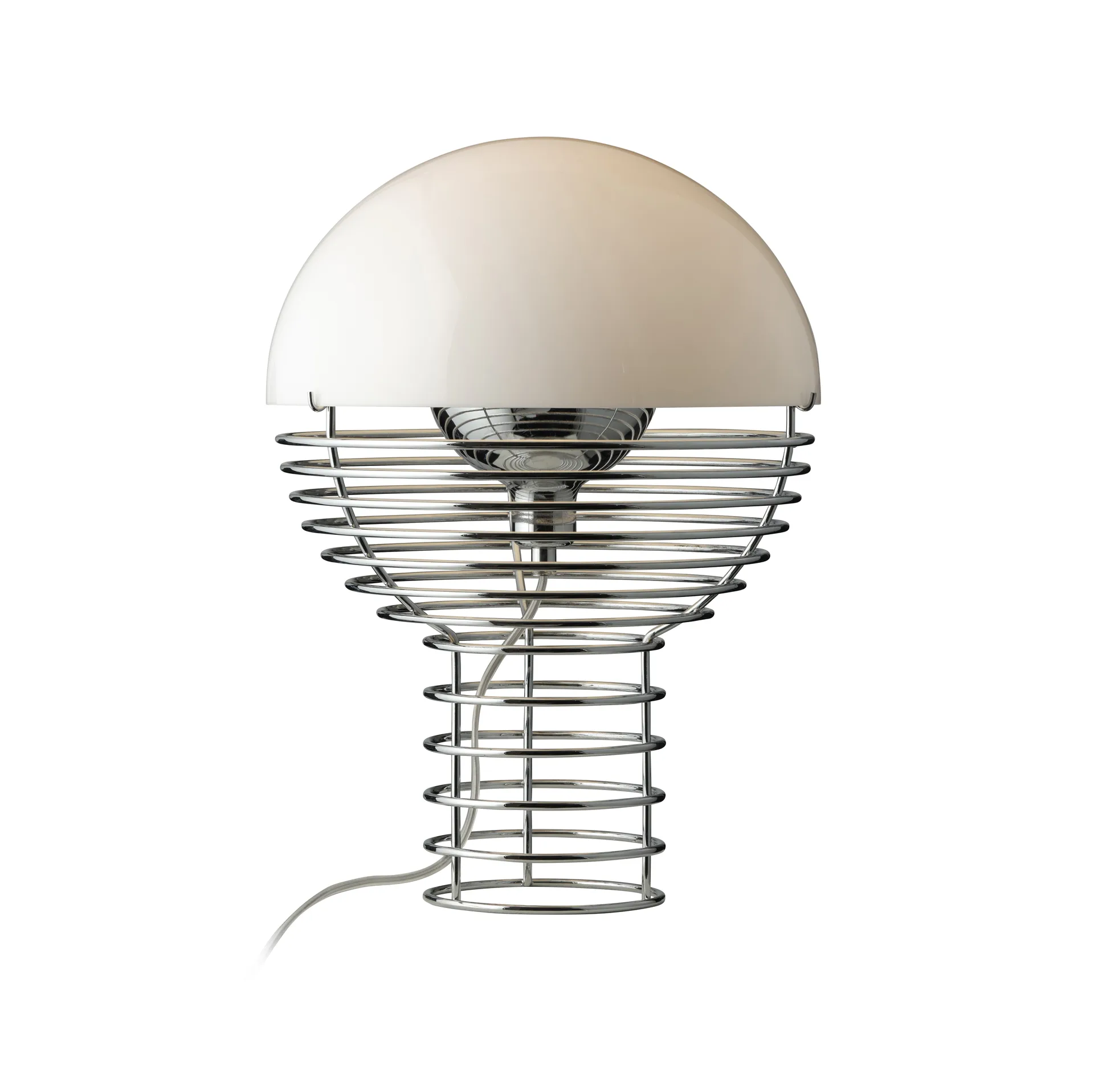Lampada da tavolo Wire Ø30 cm, Bianco cromo Verpan
