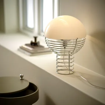 Lampada da tavolo Wire Ø30 cm - Bianco cromo - Verpan