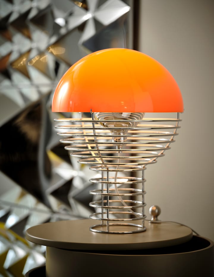 Lampada da tavolo Wire Ø30 cm - Chrome-orange - Verpan