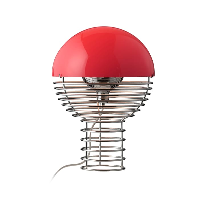 Lampada da tavolo Wire Ø30 cm - Chrome-red - Verpan