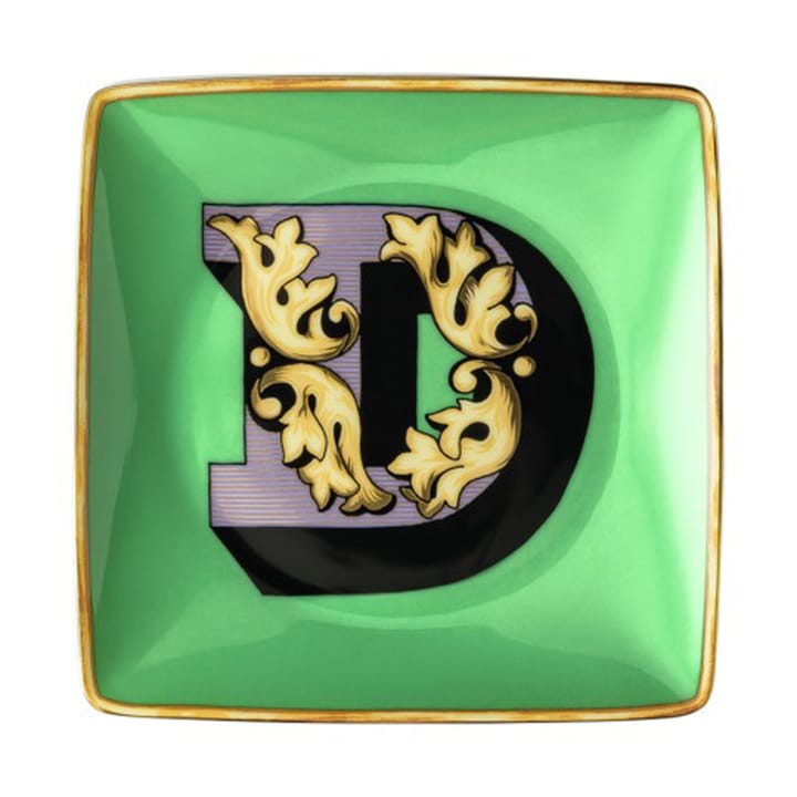 Piatto Versace Holiday Alphabet, 12 cm - Lettera: D - Versace