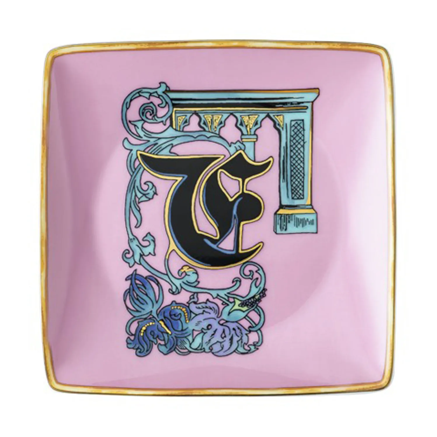 Piatto Versace Holiday Alphabet, 12 cm, Lettera: F Versace
