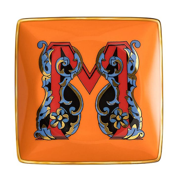 Piatto Versace Holiday Alphabet, 12 cm - Lettera: M - Versace