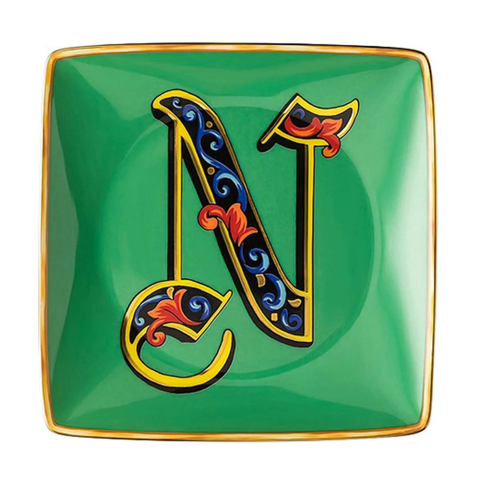 Piatto Versace Holiday Alphabet, 12 cm, Lettera: N Versace