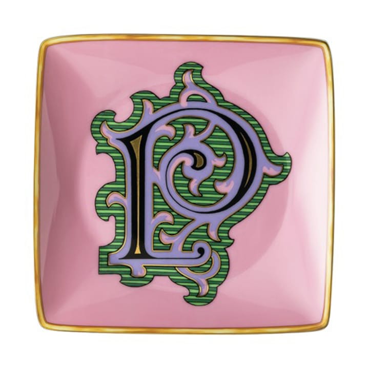 Piatto Versace Holiday Alphabet, 12 cm - Lettera: P - Versace