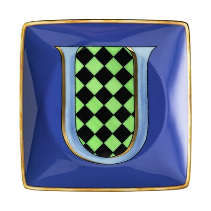 Piatto Versace Holiday Alphabet, 12 cm - Lettera: U - Versace